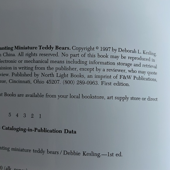 NWT Teddy Bears How to Make Enchanting Miniature BOOK Debbie Kesling 1997 - Picture 5 of 17